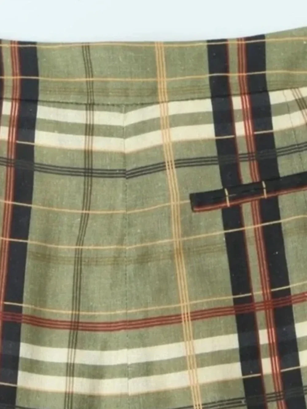 Zara NWT ZW Collection linen blend checkered plaid pants 8371/029 - Picture 4 of 12